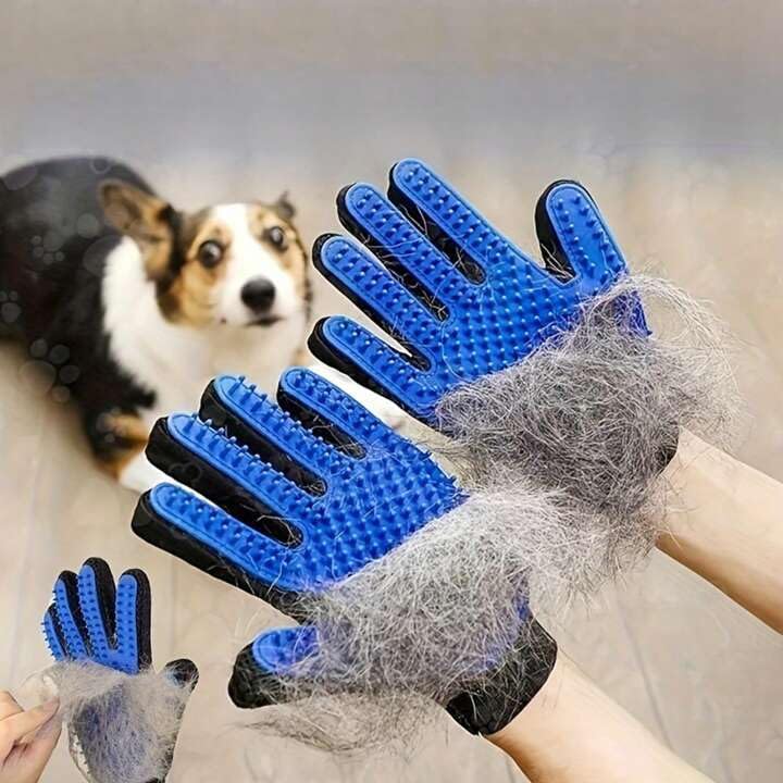 stainless steel pet grooming gloves