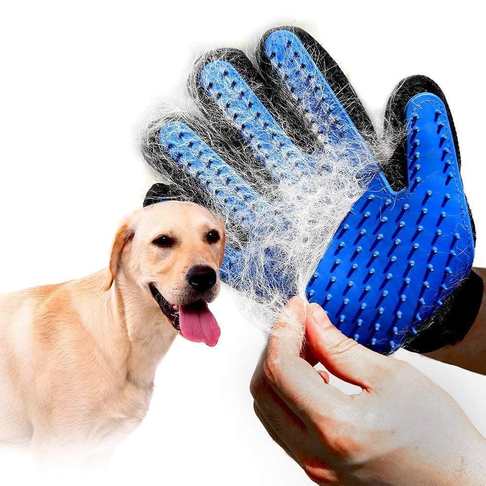 stainless steel pet grooming gloves