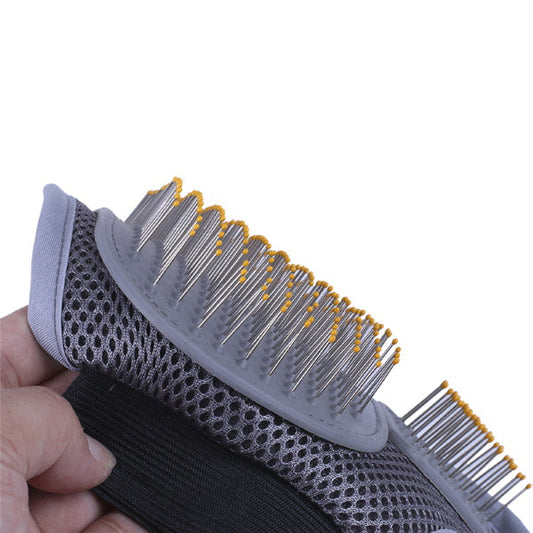 stainless steel pet grooming gloves